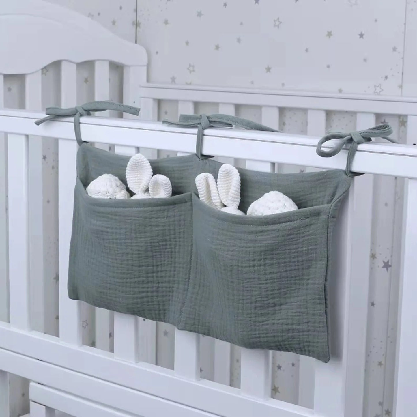 deinbabyzimmer - Musselin Tasche Babybett